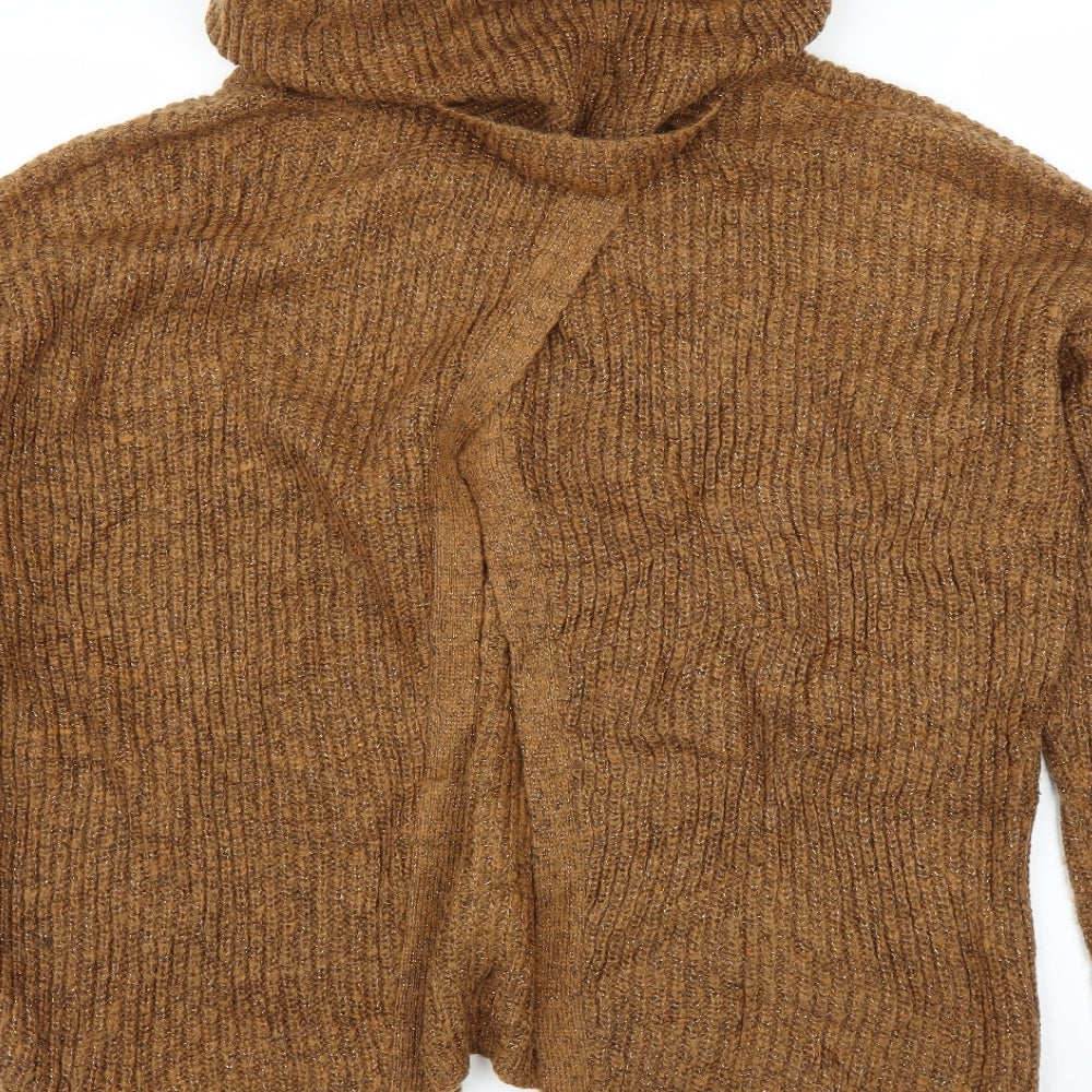 Trend Womens Brown Pullover Jumper Size 12 - Split back