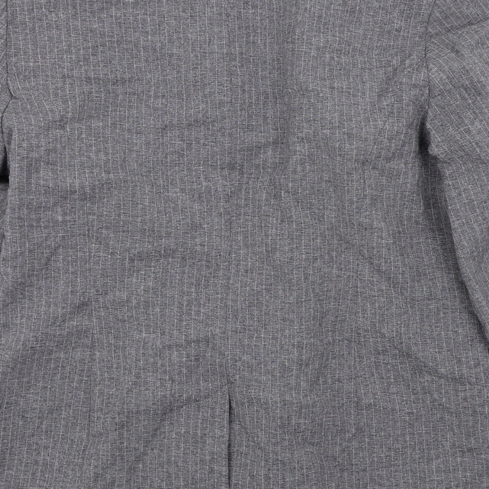 Etam Womens Grey Pinstripe Jacket Suit Jacket Size 16