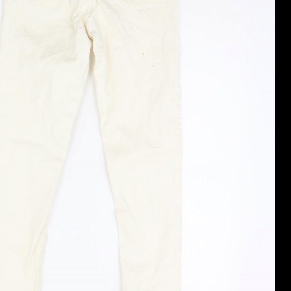 Mng Womens Ivory Skinny Jeans Size 28 in L30 in