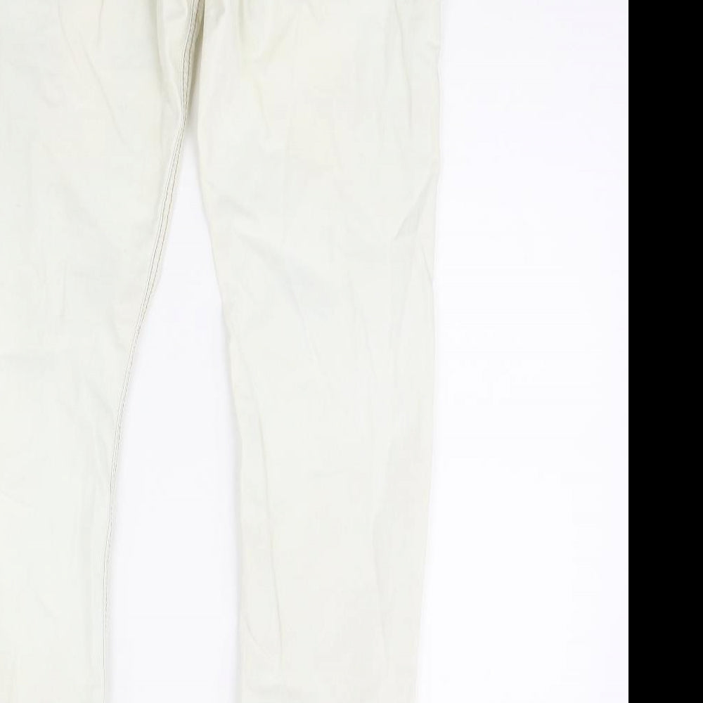 Terranova Womens White Straight Jeans Size L L30 in