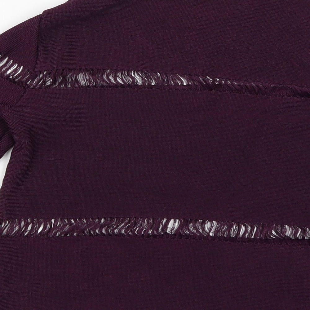 Topshop Womens Purple Basic Blouse Size 6