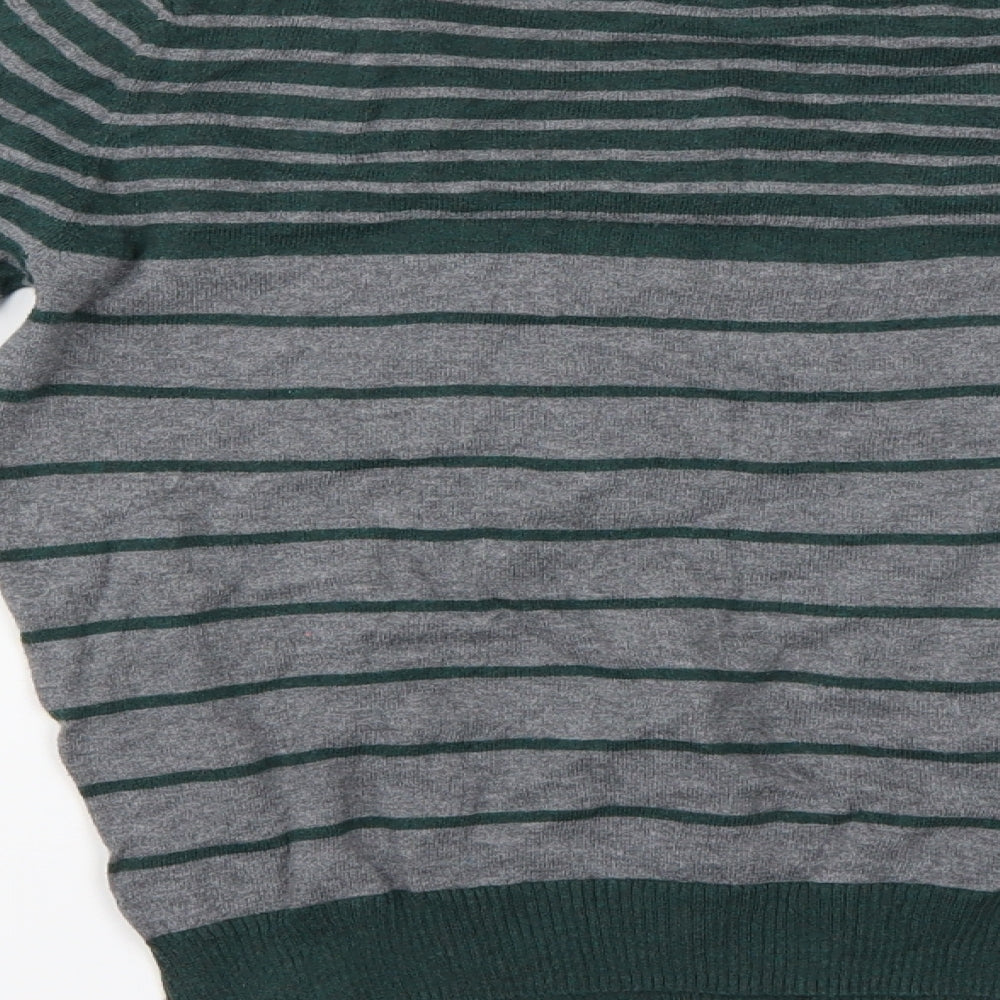 Spingfield Womens Green Striped Basic Blouse Size 10
