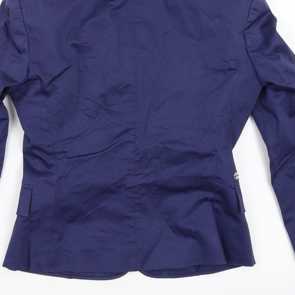 TER DE CARACTERE Womens Blue Jacket Blazer Size 6