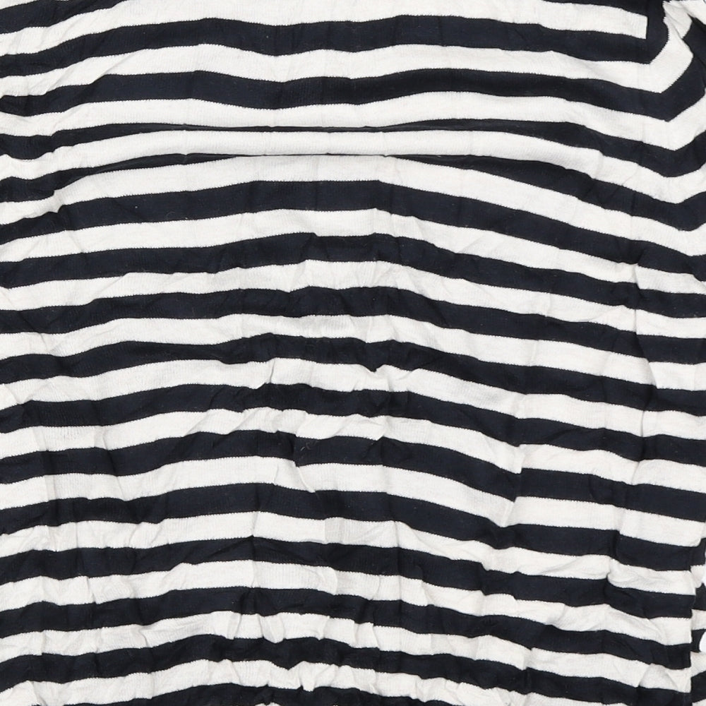 Per Una Womens Black Striped Pullover Jumper Size 14
