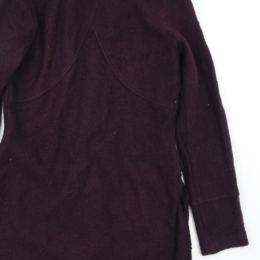 Edina Ronay Womens Purple Overcoat Blazer Size M