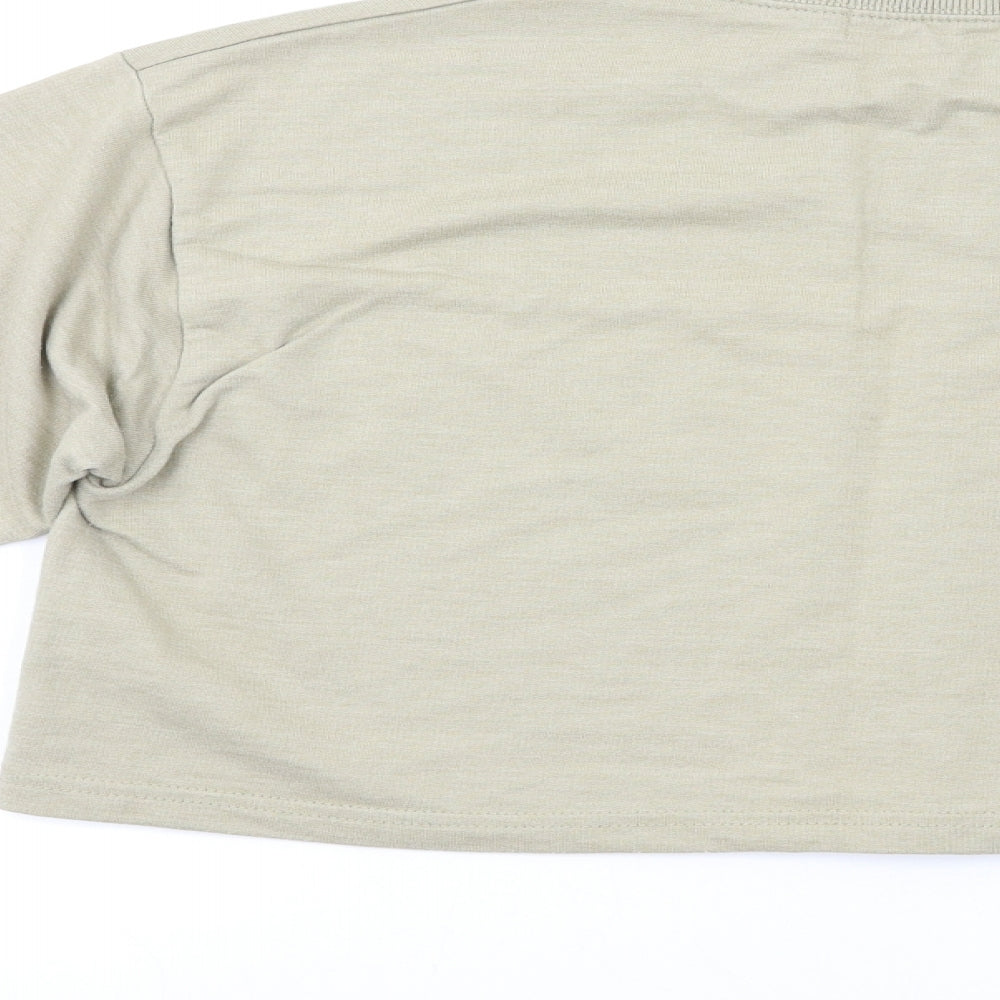 Missguided Womens Beige Pullover Sweatshirt Size S