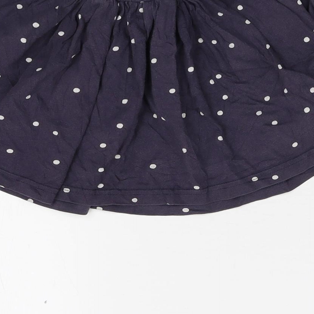 Kid Nature Girls Blue Polka Dot Mini Skirt Size 3 Years