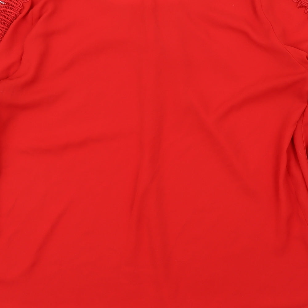 Wallis Womens Red Basic Blouse Size S