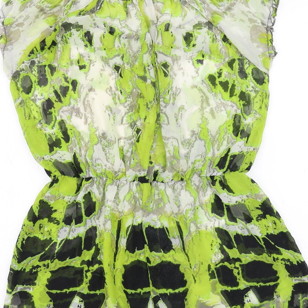 CM Clothing Womens Green Basic Blouse Size 10