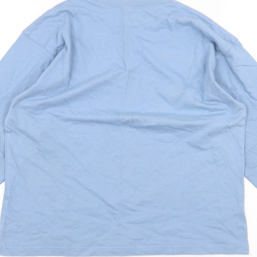 Preworn Girls Blue Basic T-Shirt Size 9-10 Years