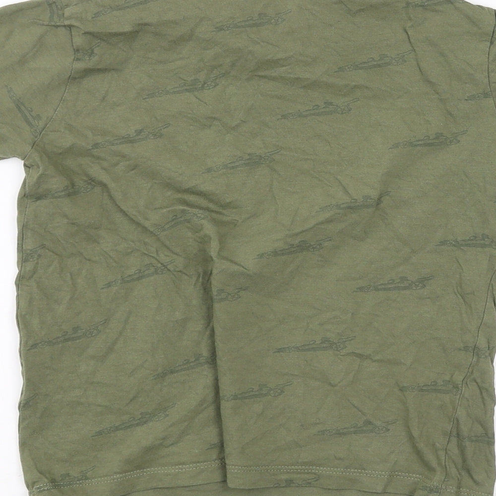 H&M Boys Green Basic T-Shirt Size 6-7 Years