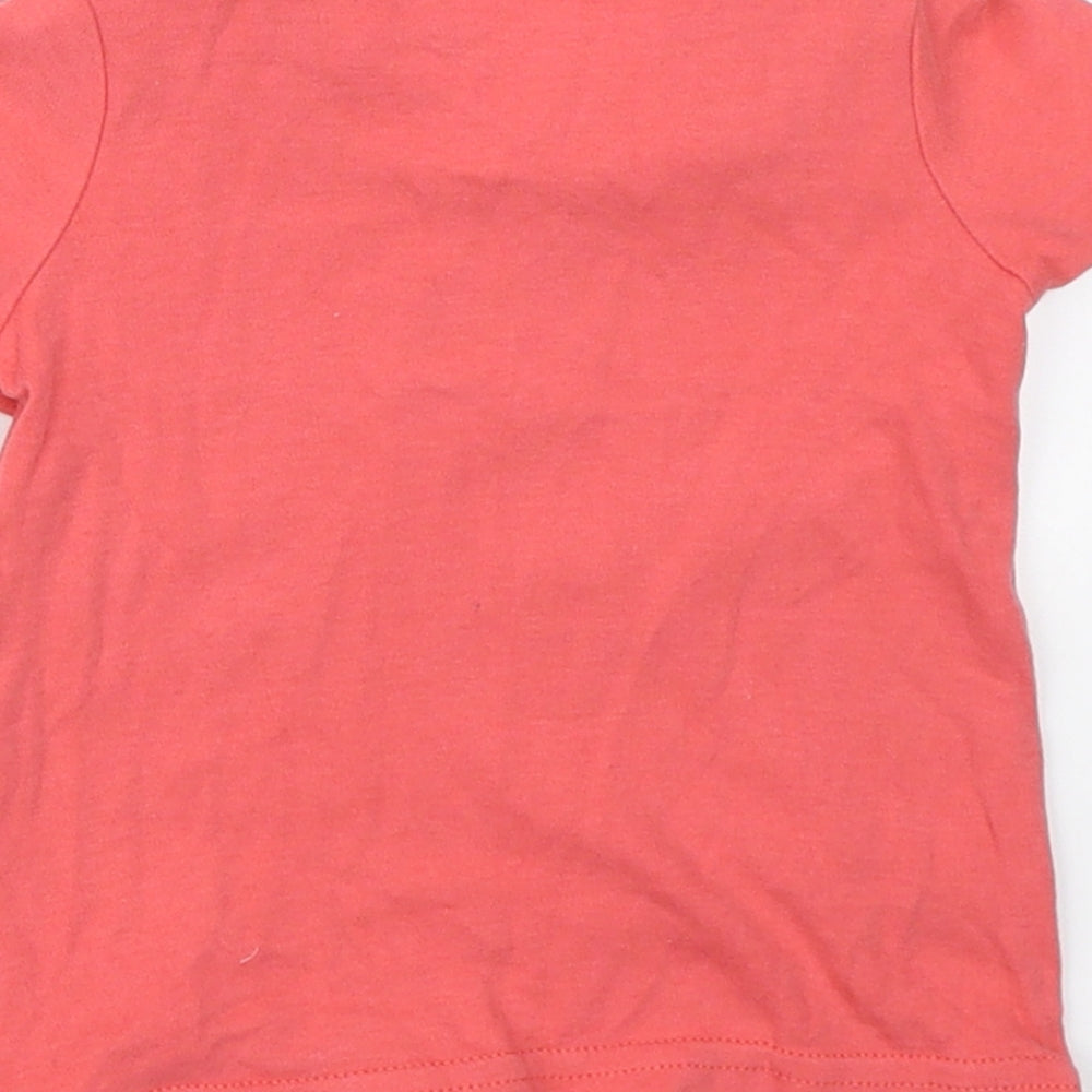 Mama & Papas Girls Pink Basic T-Shirt Size 9-12 Months