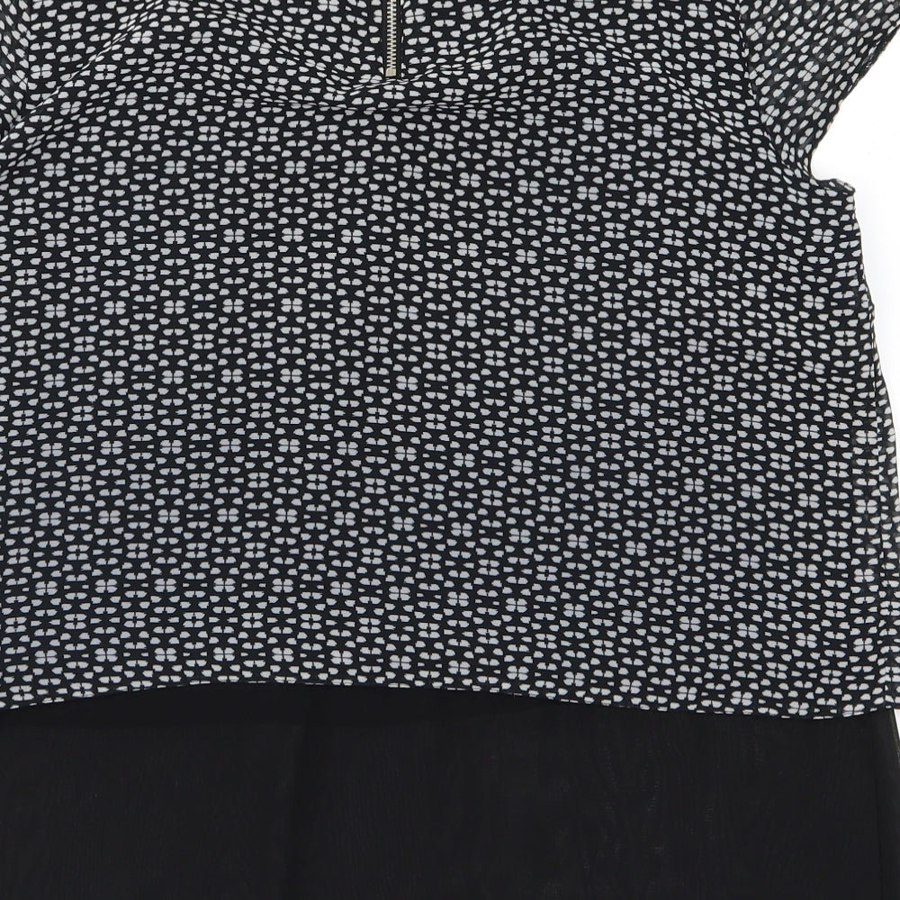F&F Womens Black Basic Blouse Size 12