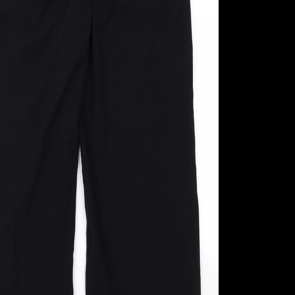 Marks & Spencer Womens Black Rayon Trousers Size 12 L25 in