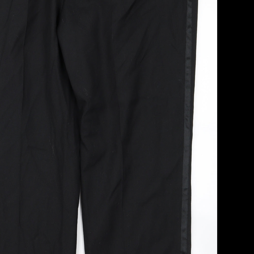 Preworn Womens Black Trousers Size 40 L21 in