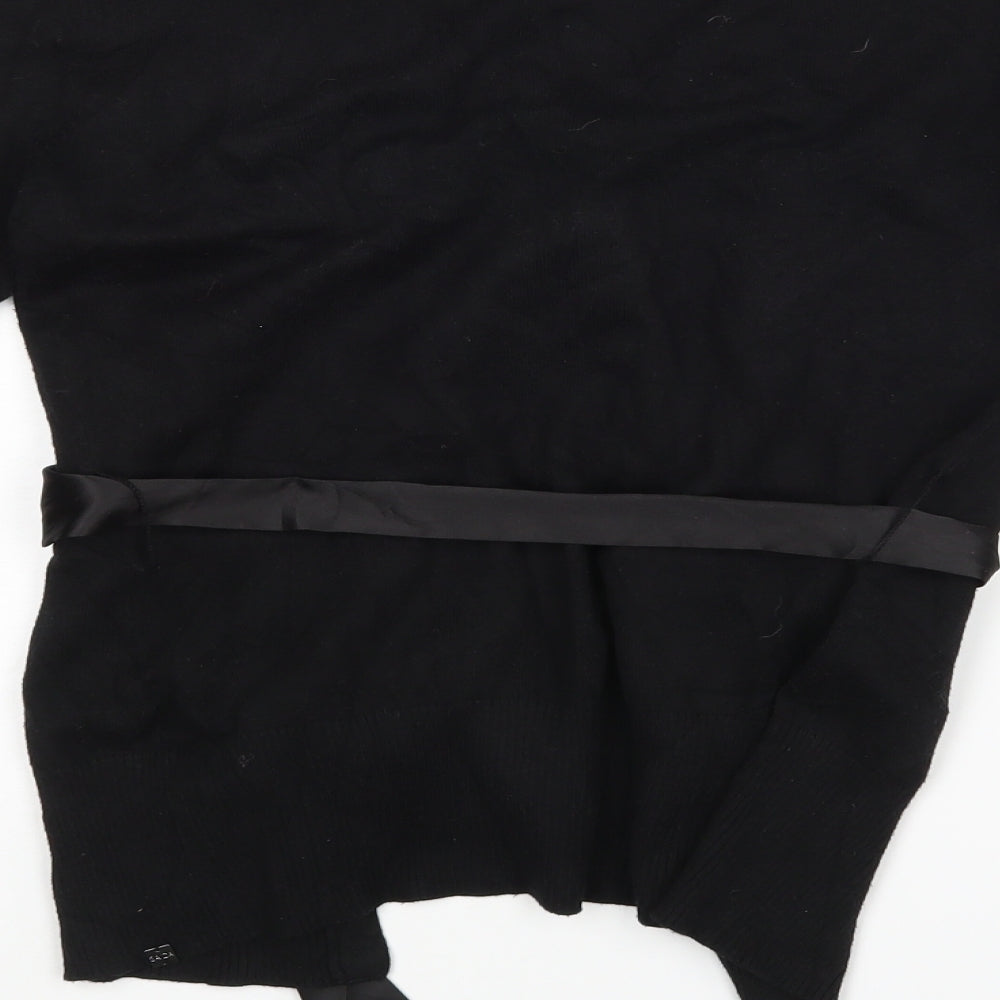 Savidqa Womens Black Cardigan Jumper Size 12