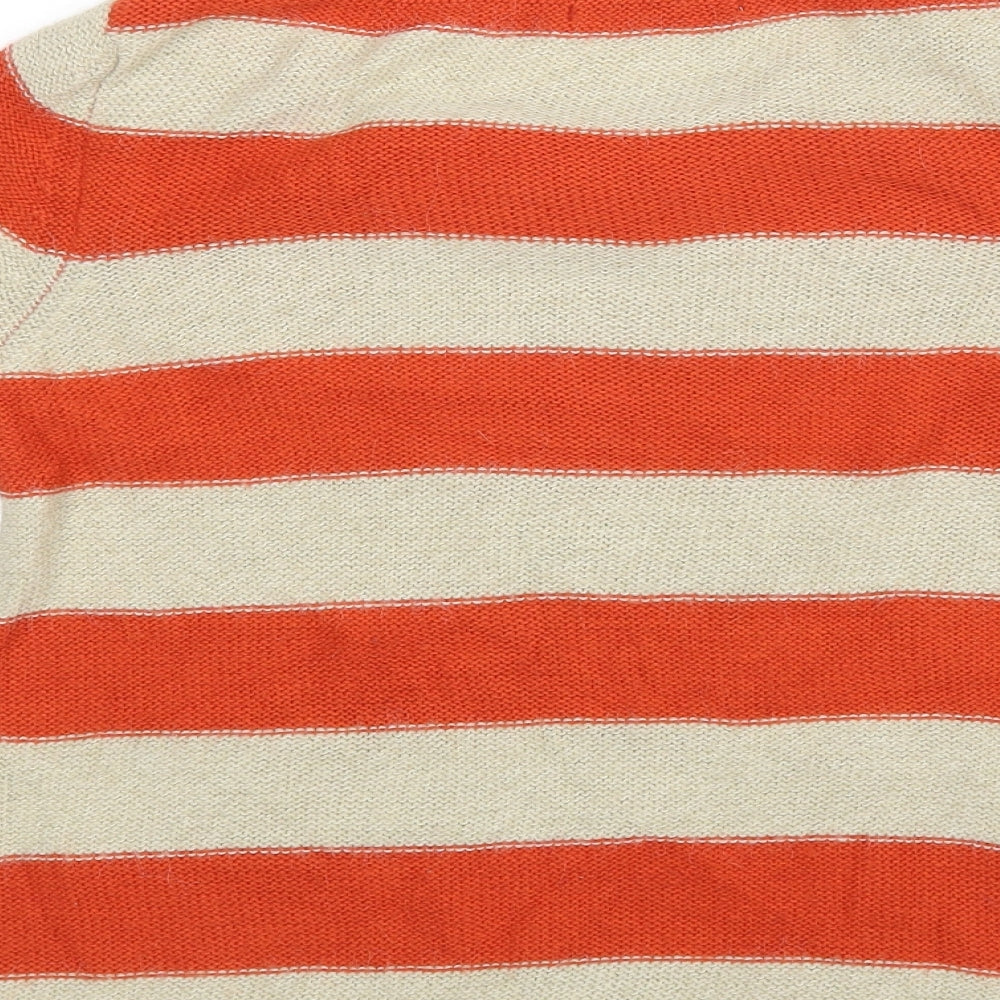NEXT Womens Orange Striped Pullover Jumper Size 10