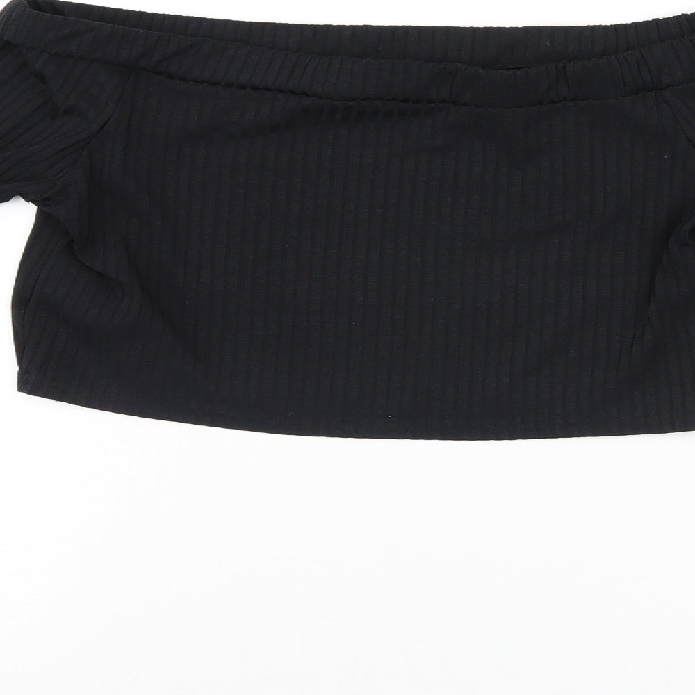 Missguided Womens Black Pullover Jumper Size 8 - crop top