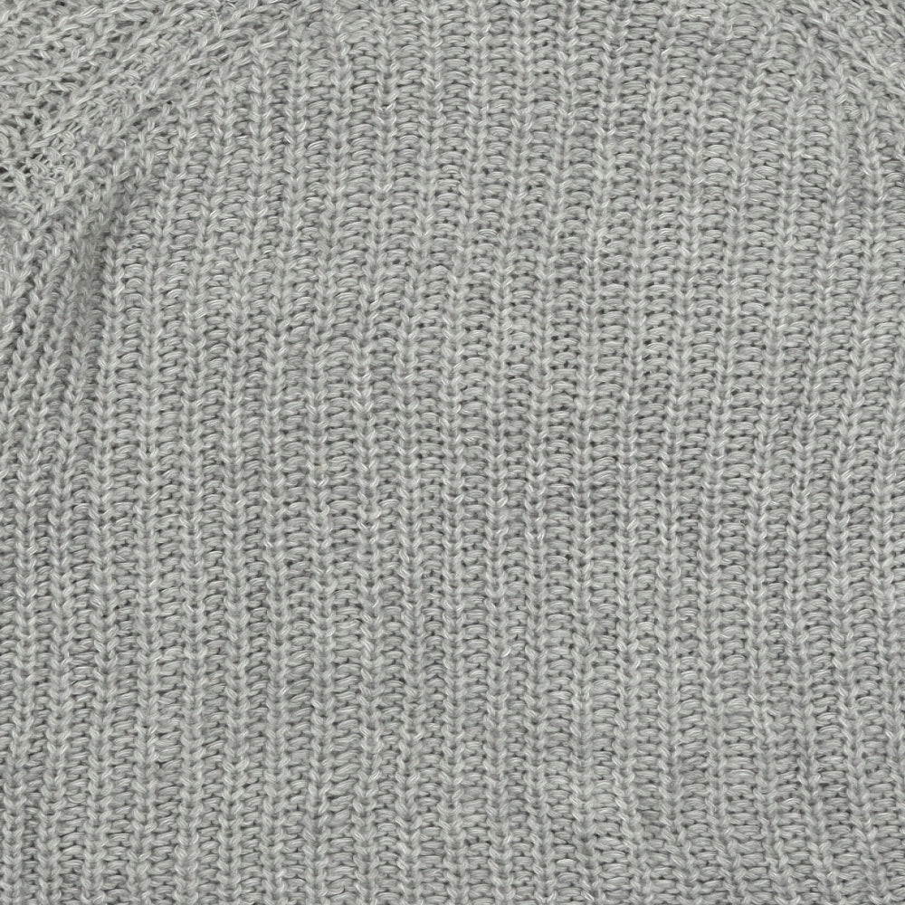 VERO MODA Womens Grey Knit Pullover Jumper Size M - oversized