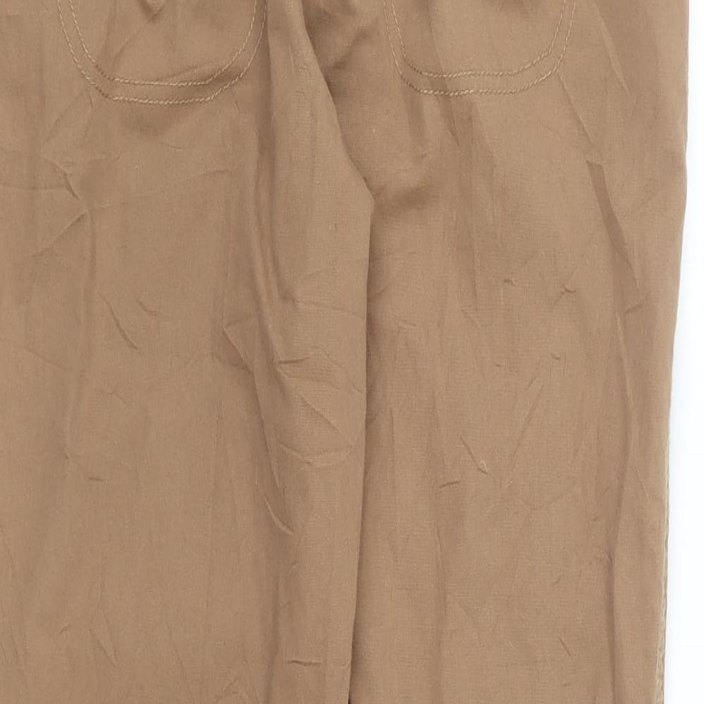 BHS Womens Brown Trousers Size 12 L26 in