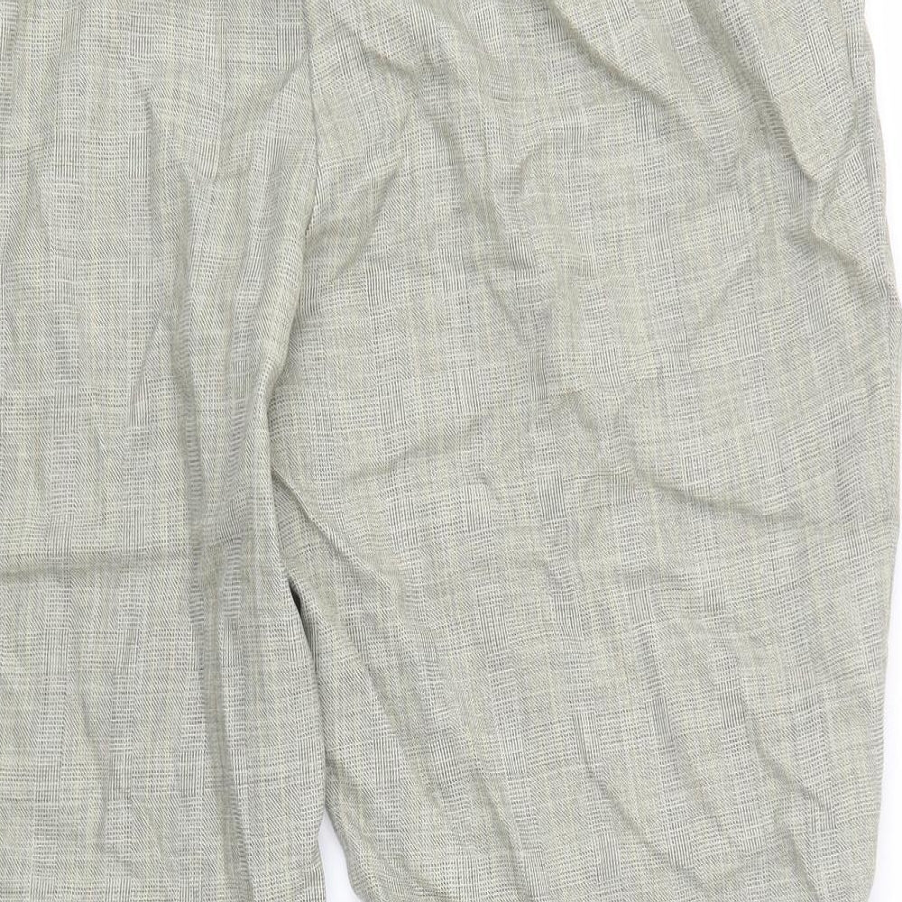 Marks & Spencer Womens Beige Plaid Trousers Size 20 L25 in