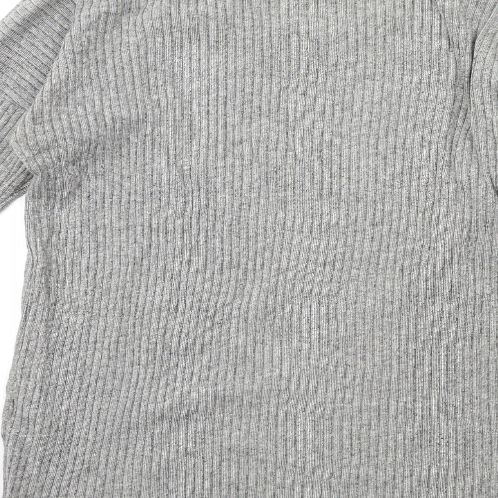 New Look Womens Grey Knit Pullover Jumper Size 10