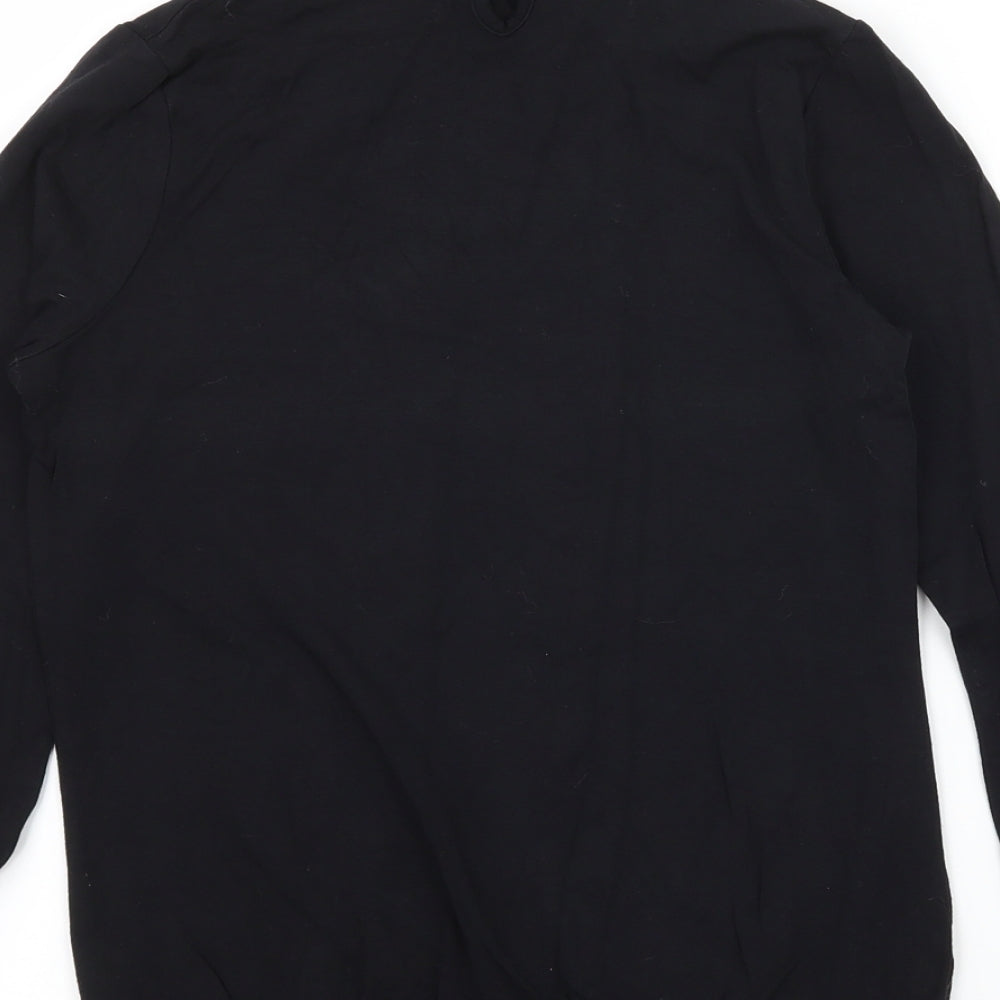 Marks & Spencer Girls Black Jersey Basic T-Shirt Size 9 Years