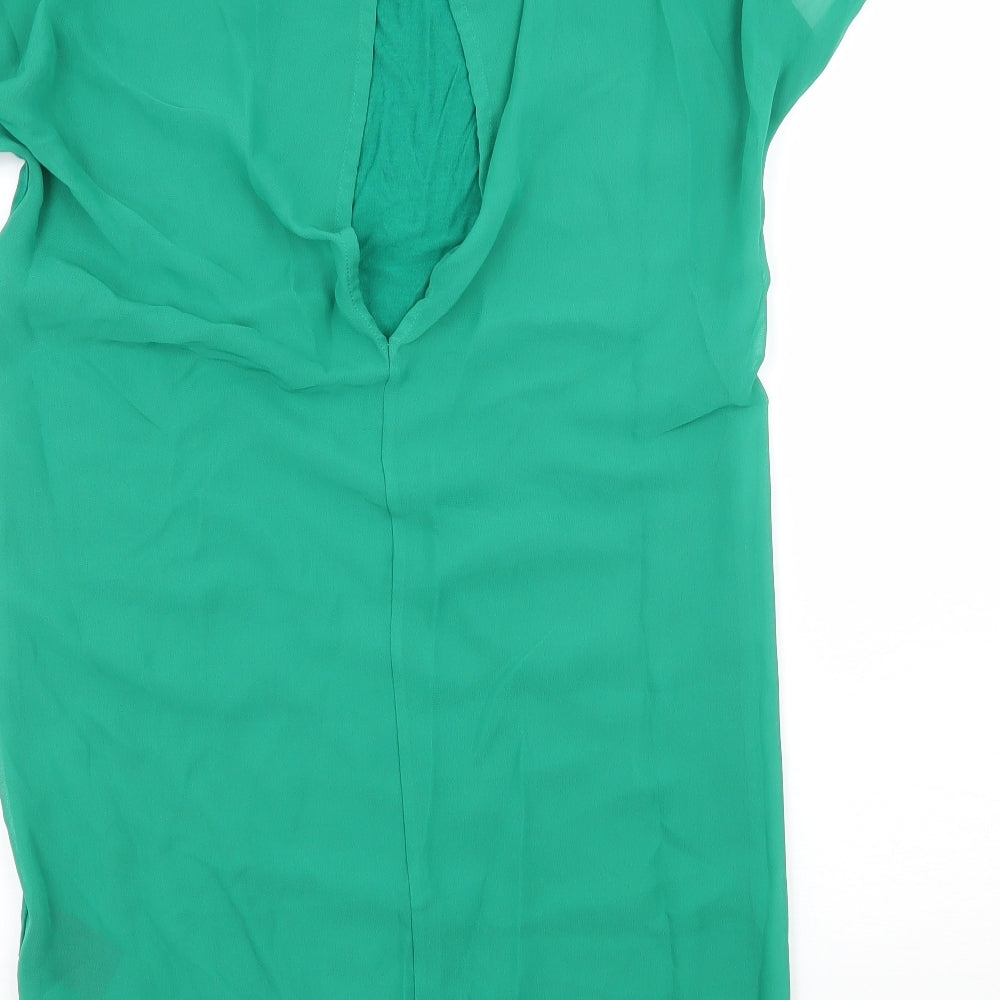 H&M Womens Green Basic T-Shirt Size XS