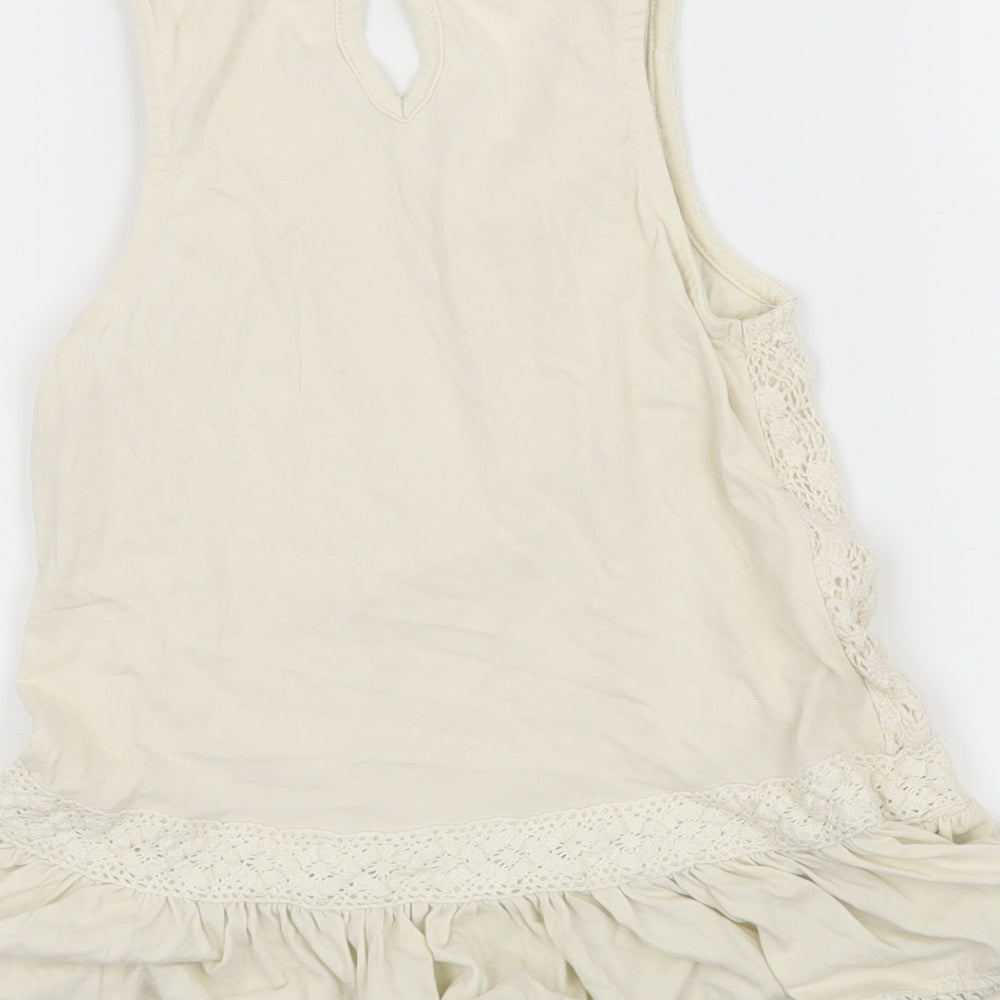 NEXT Girls Ivory Jersey Basic Tank Size 8 Years