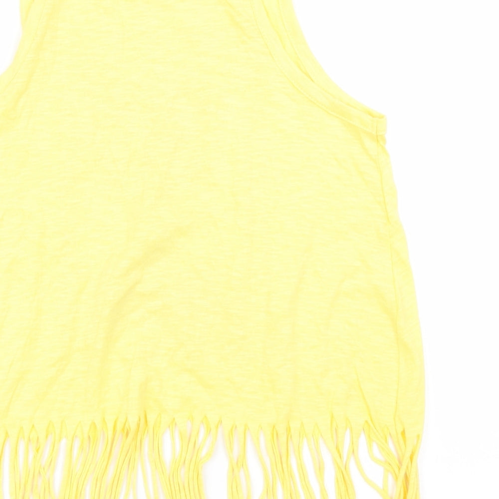 Brave Soul Womens Yellow Cropped Tank Size XS