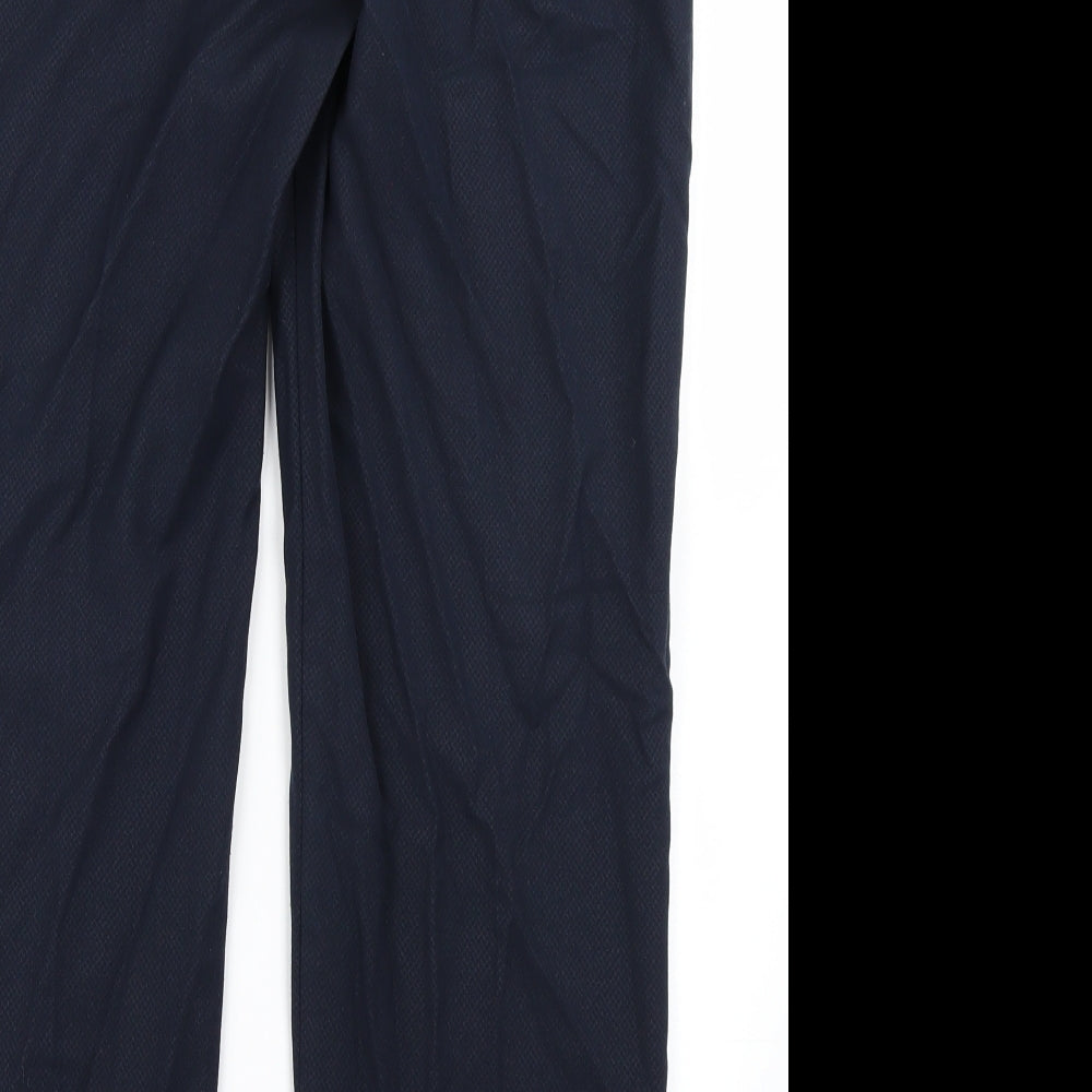 Marks & Spencer Collection Womens Blue Trousers Size 14 L24 in