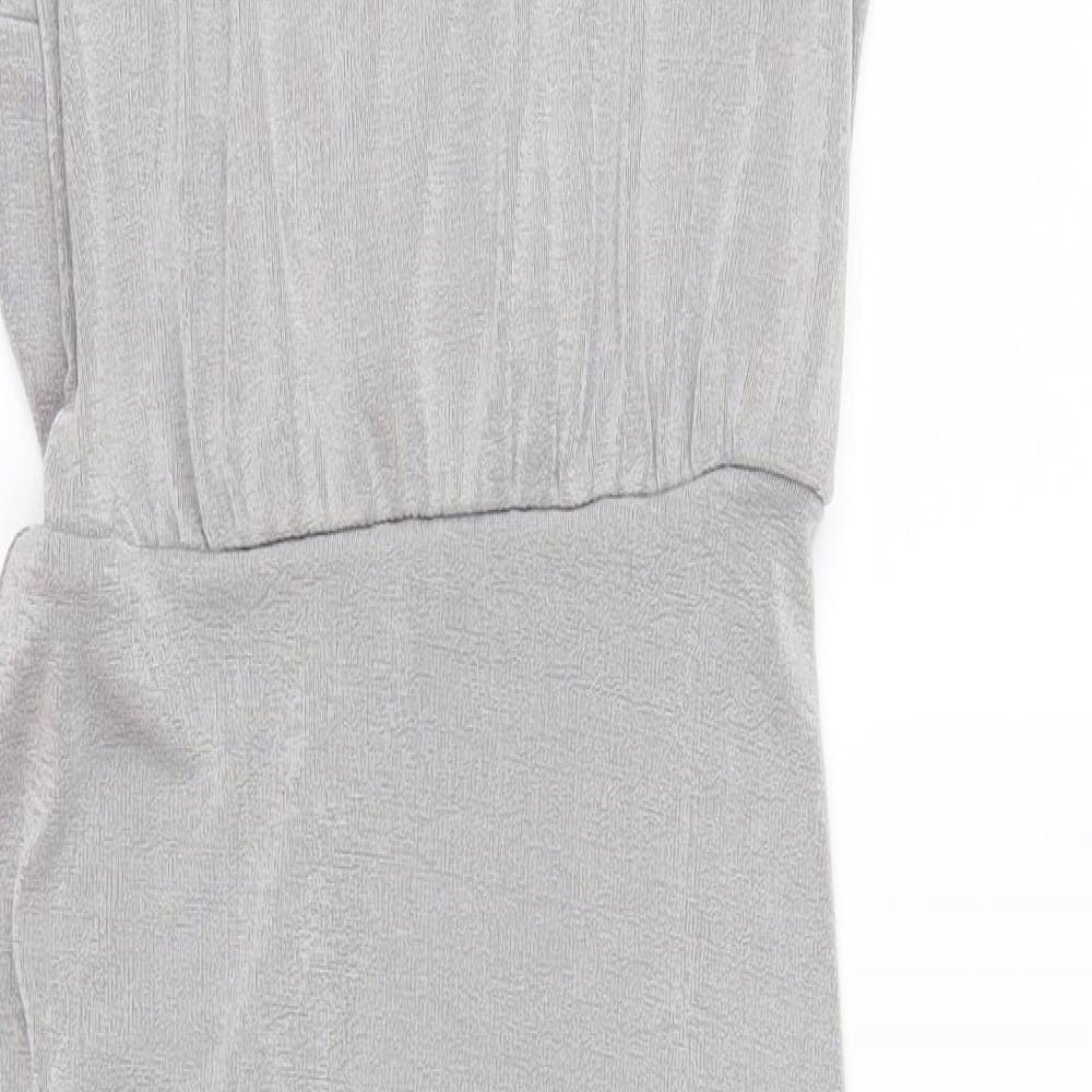 Miss Selfridge Womens Silver Bodycon Size 10 - gathered front
