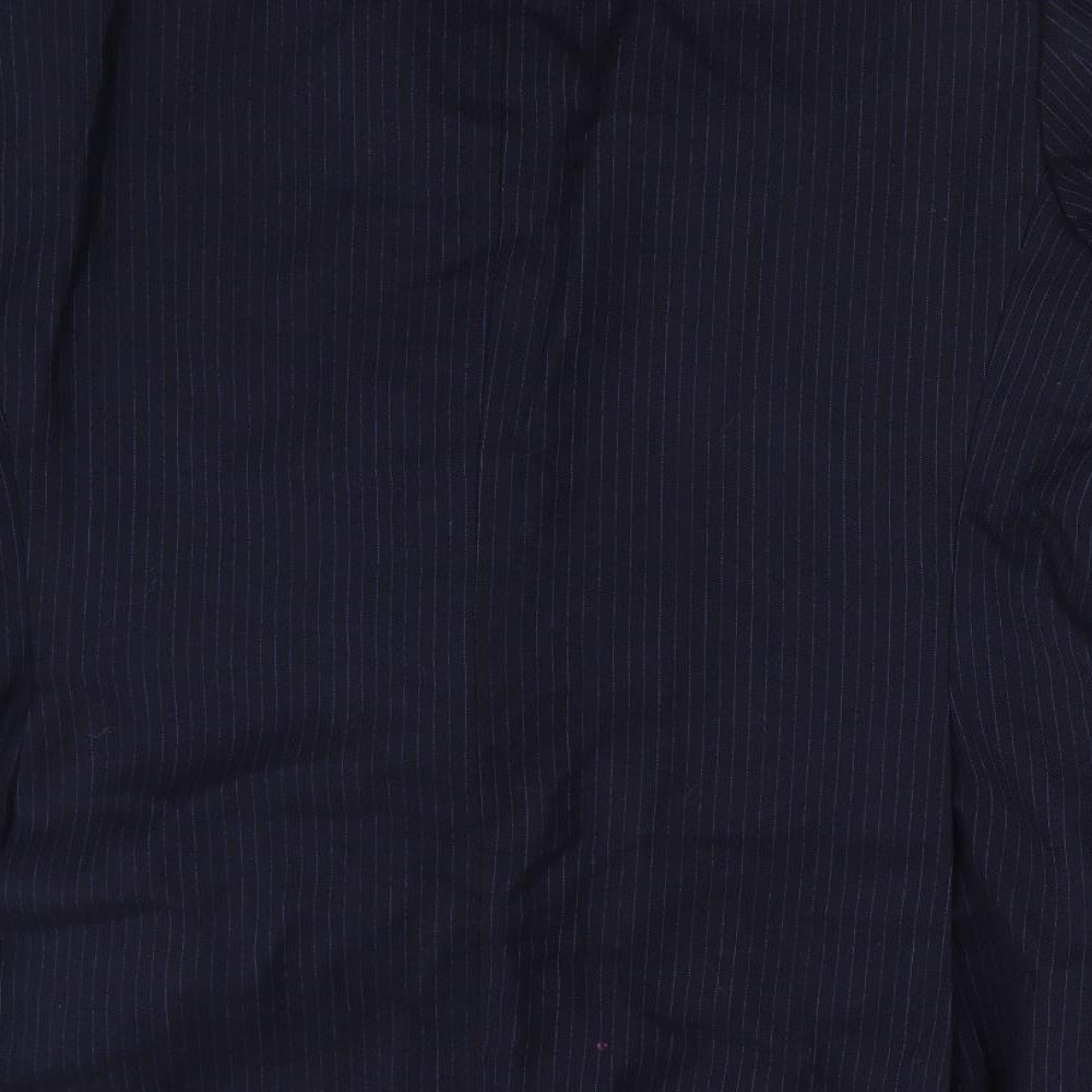 Simon Mens Blue Striped Jacket Suit Jacket Size 46