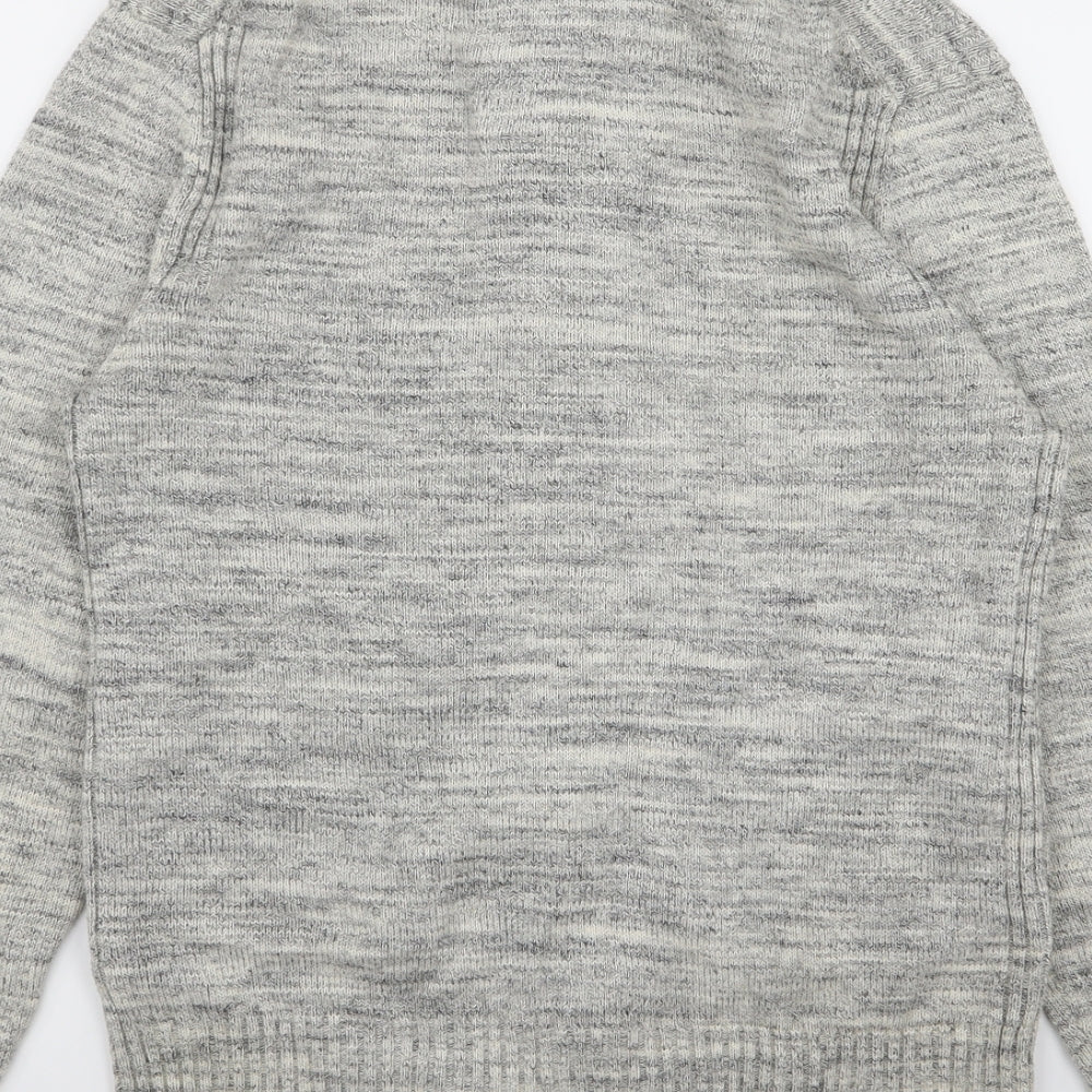 H&M Mens Grey Full Zip Jumper Size S