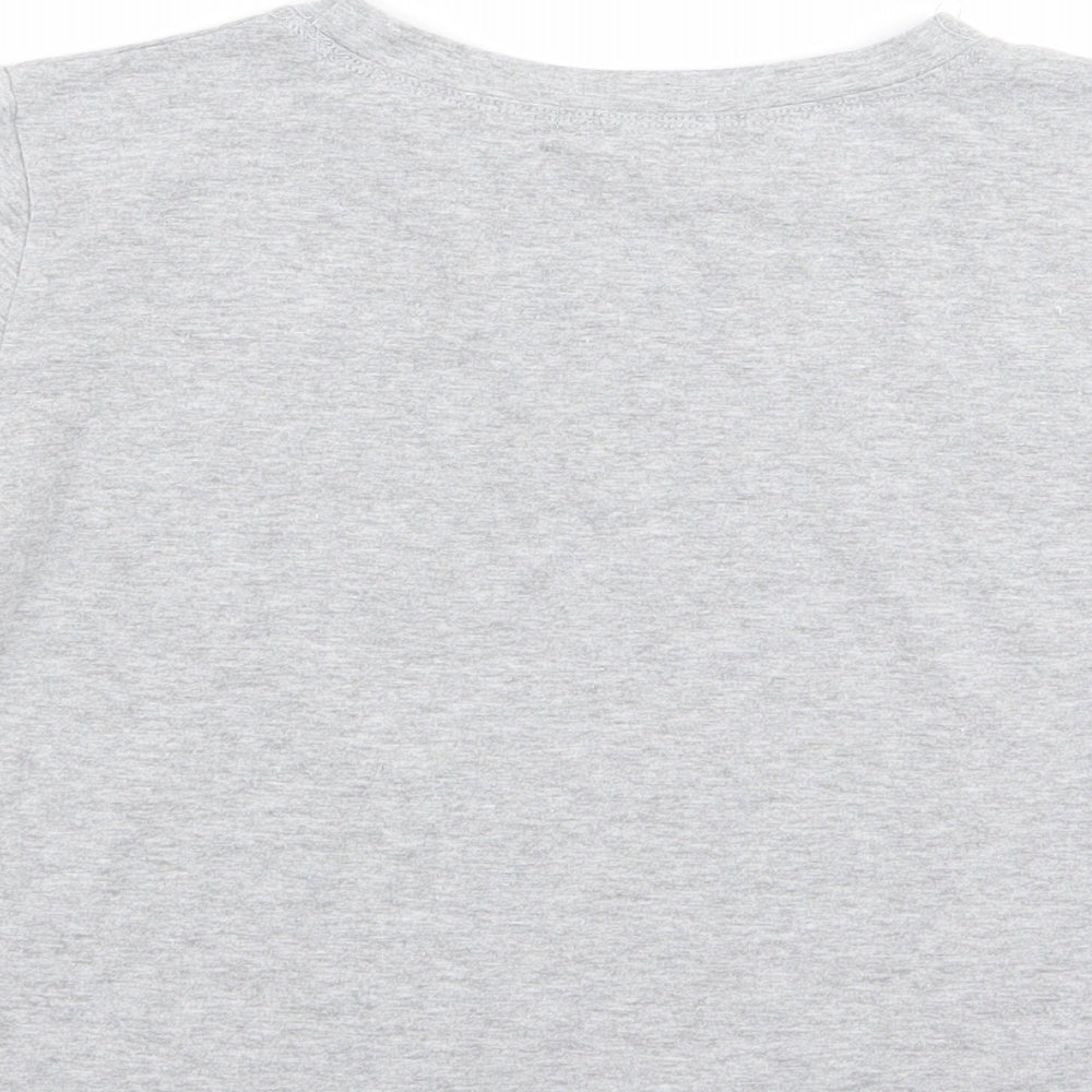 ROMWE Womens Grey Basic T-Shirt Size XS