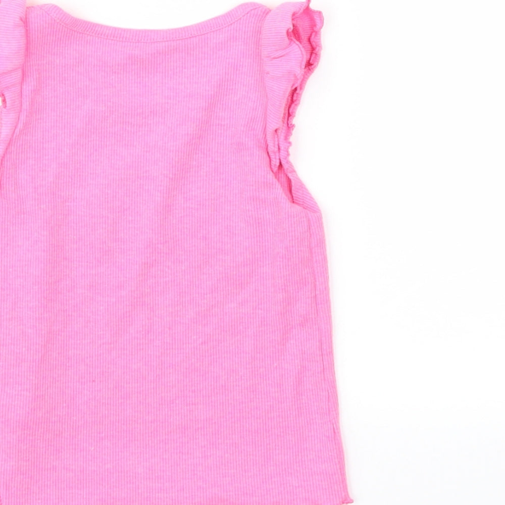 F&F Girls Pink Basic T-Shirt Size 2-3 Years