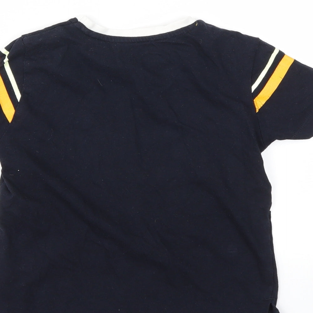 Primark Girls Blue Basic T-Shirt Size 4-5 Years