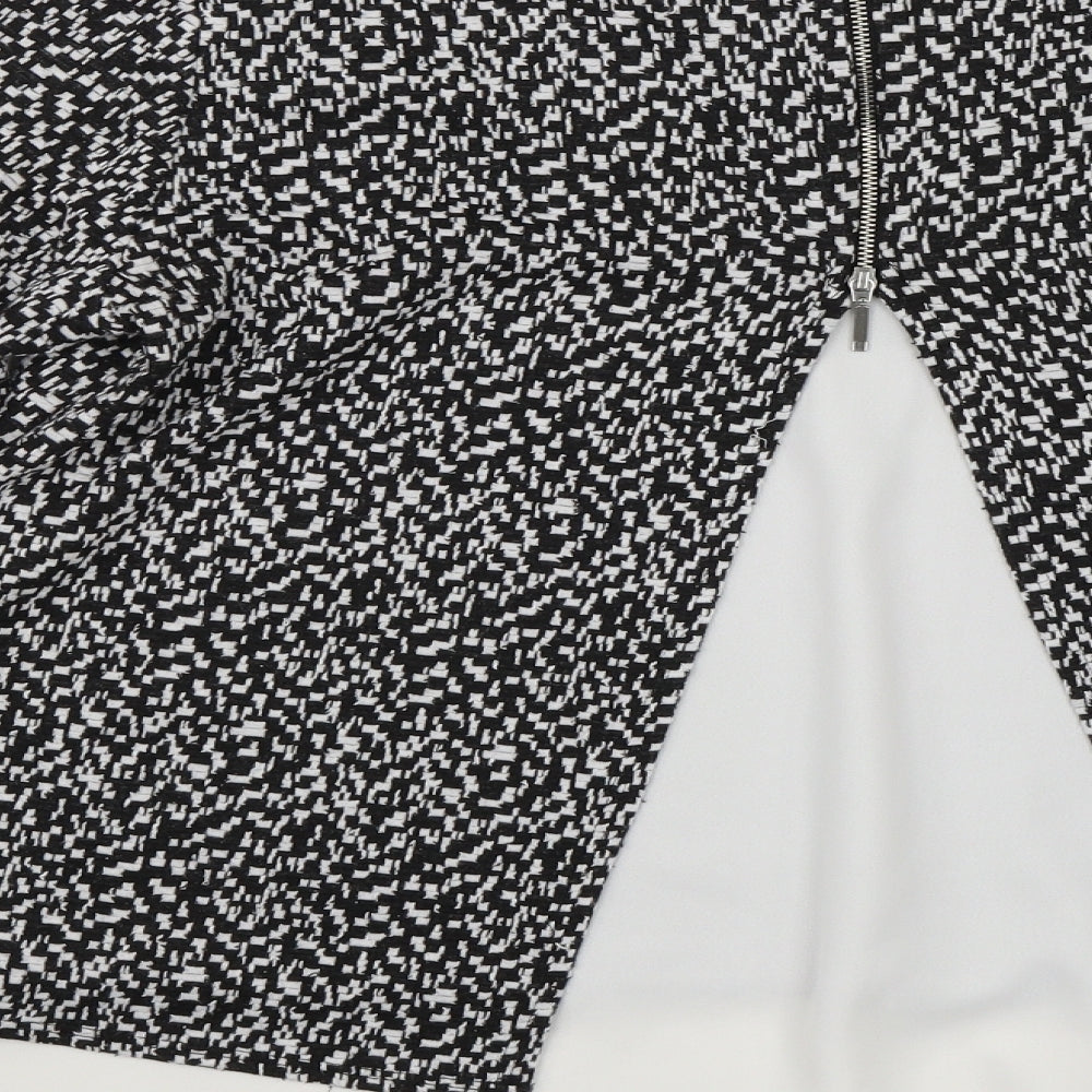 Wallis Womens Black Geometric Basic Blouse Size 14