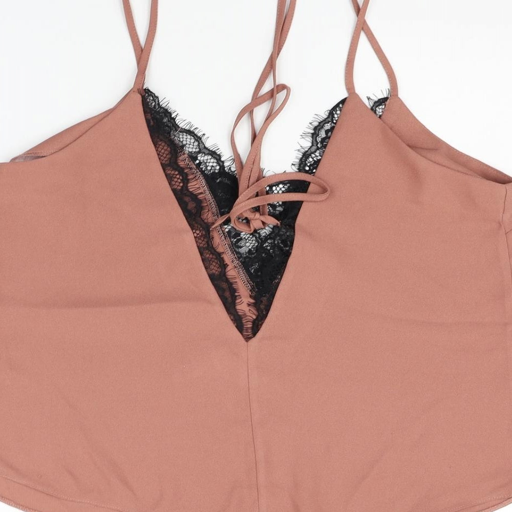 ASOS Womens Gold Basic Tank Size 12