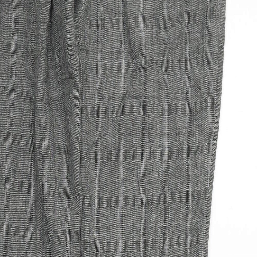 Atmosphere Womens Grey Check Sweatpants Trousers Size 8 L28 in
