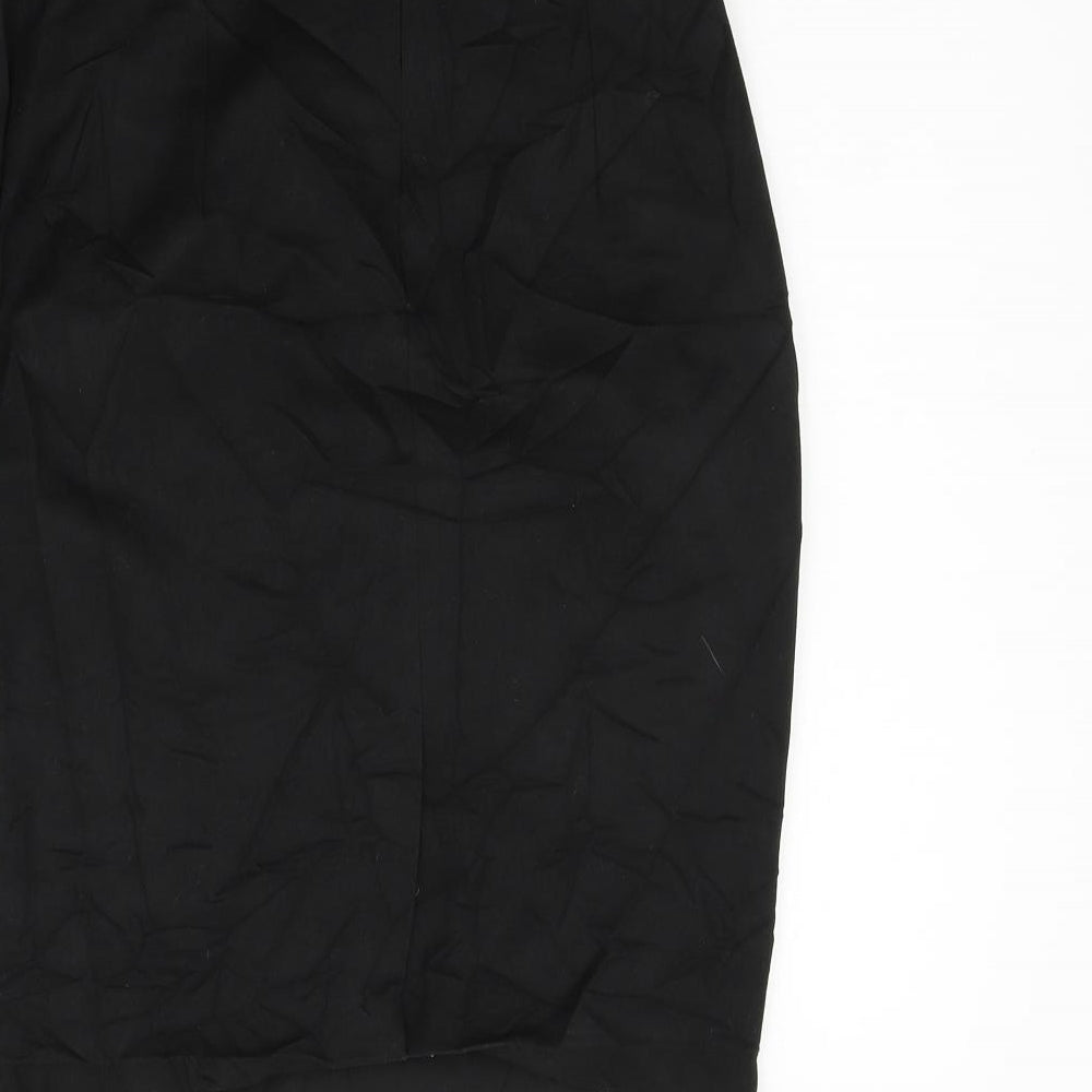 Reversed Womens Black A-Line Skirt Size 8