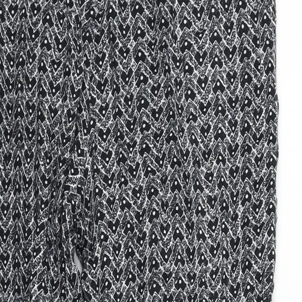 style at style Womens Black Geometric Trousers Size S L24 in