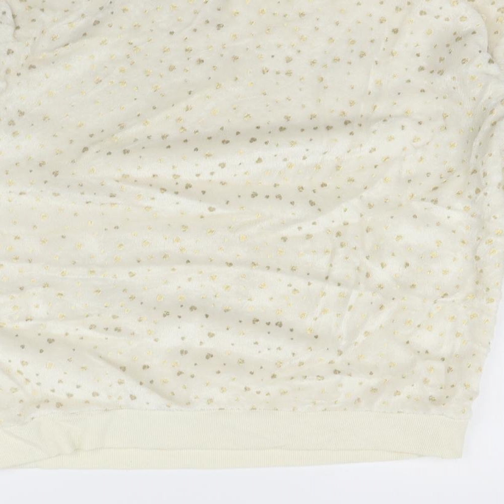 TU Womens Beige Geometric Pullover Jumper Size 14