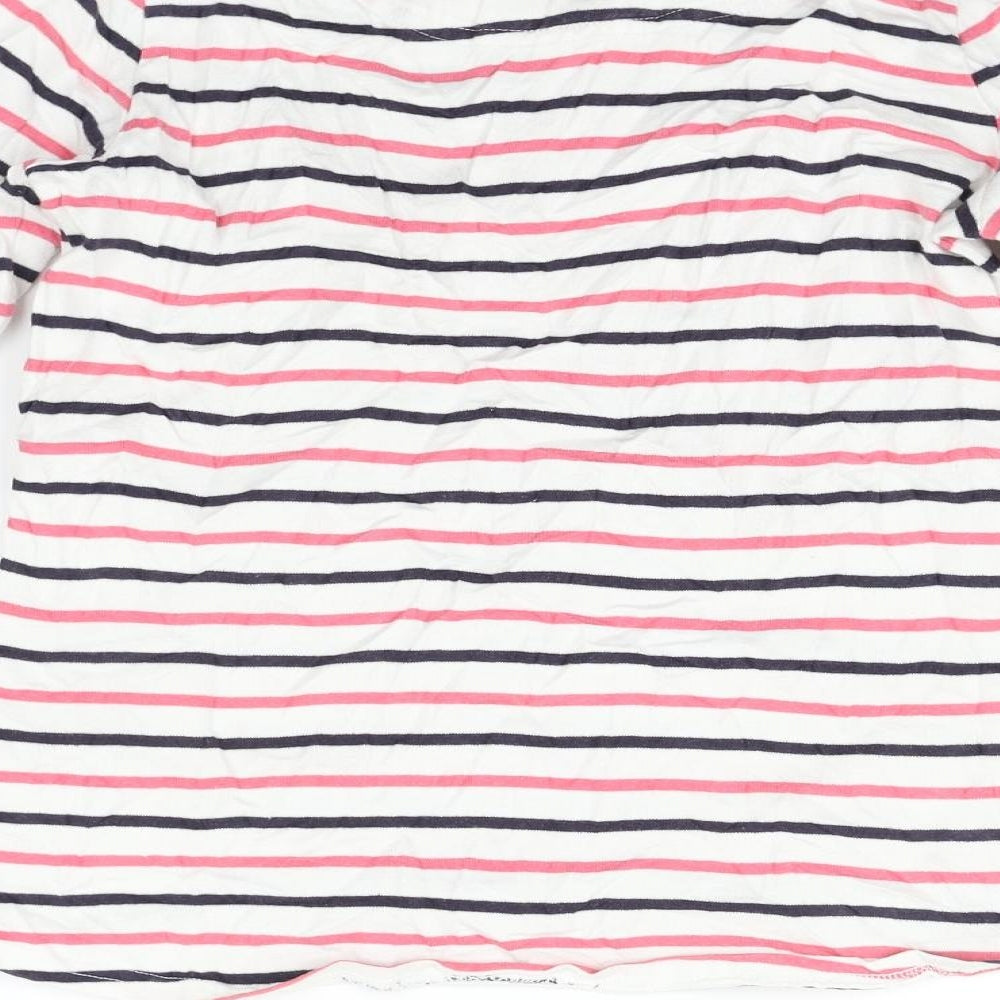 Maine Womens Pink Striped Pullover Jumper Size 8