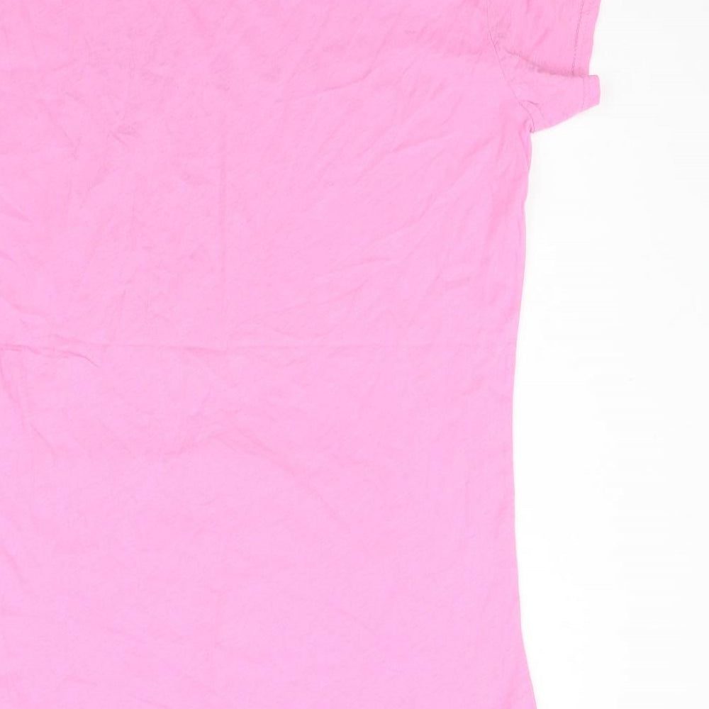 masion scotch Womens Pink Basic T-Shirt Size L