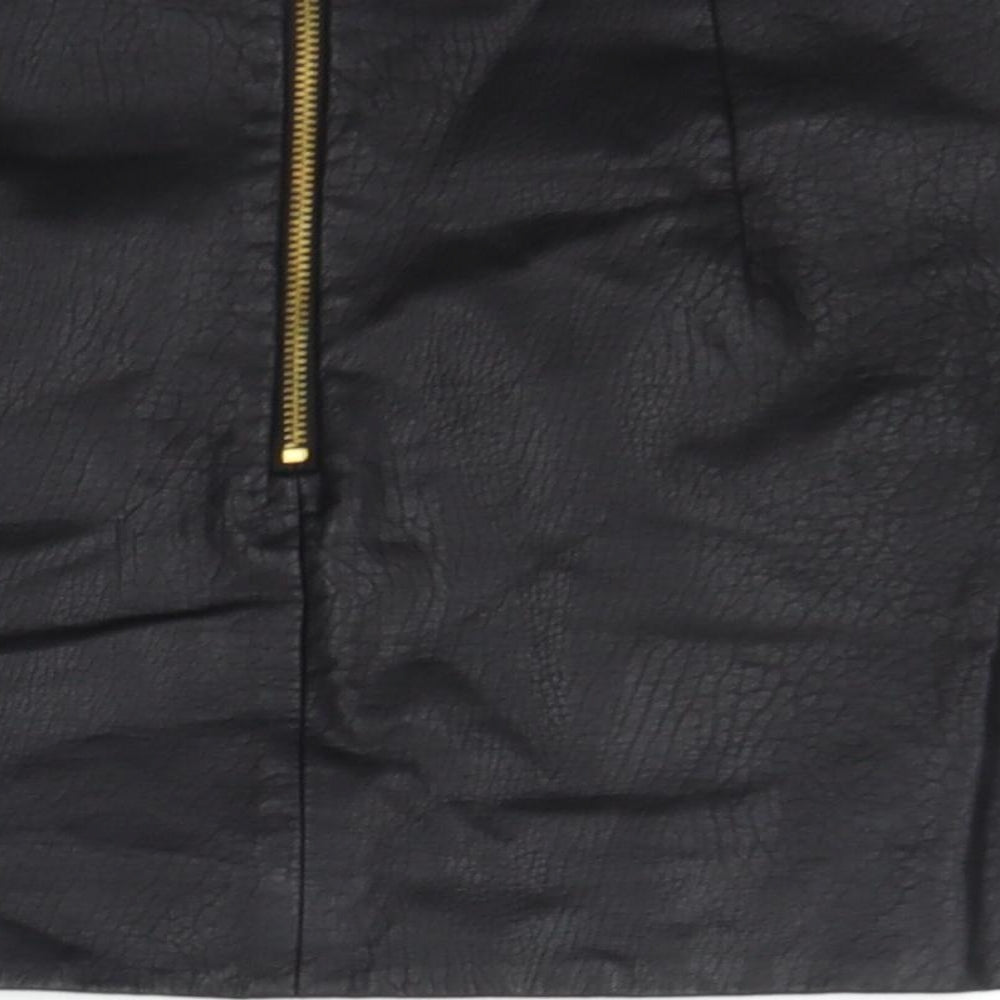 Topshop Womens Black A-Line Skirt