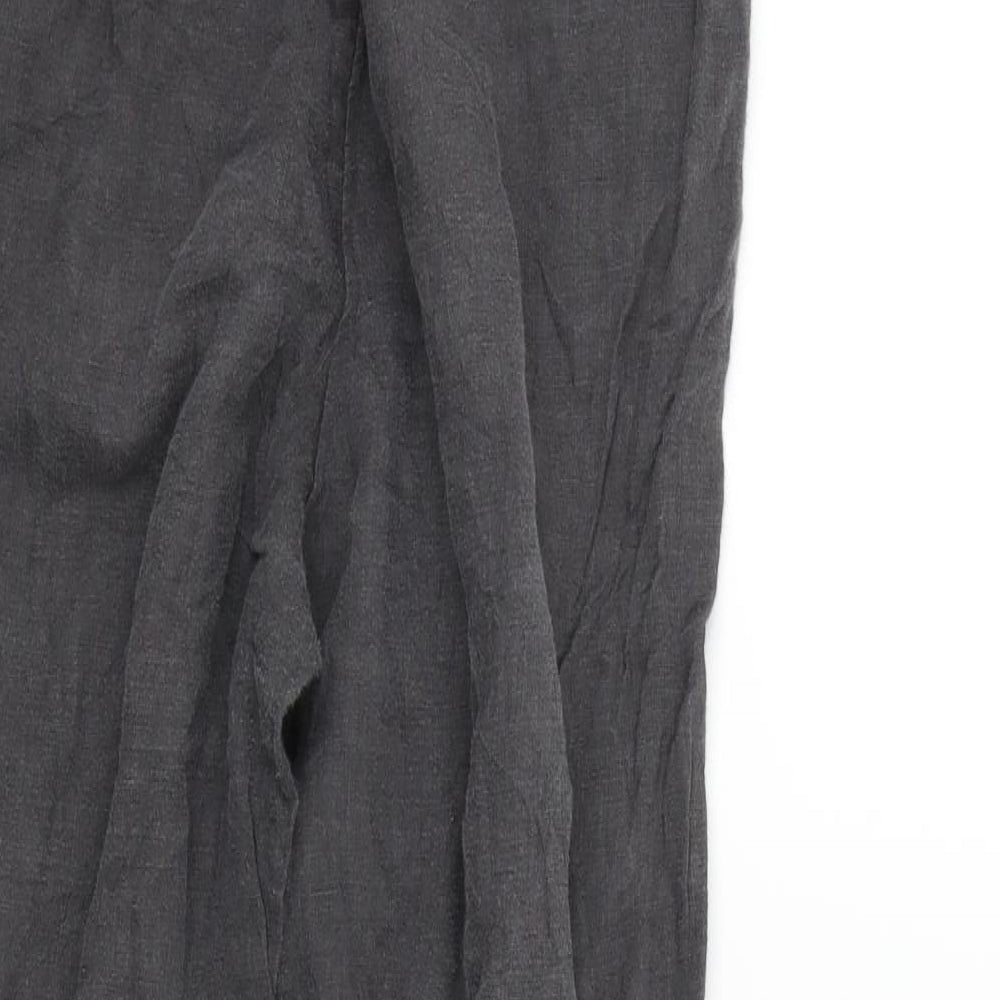 H&M Womens Grey Trousers Size 34 in L25 in