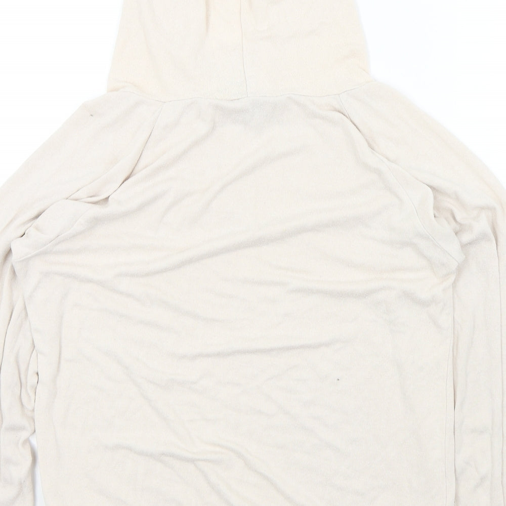 Love to lounge Womens Beige Colourblock Pullover Hoodie Size 6