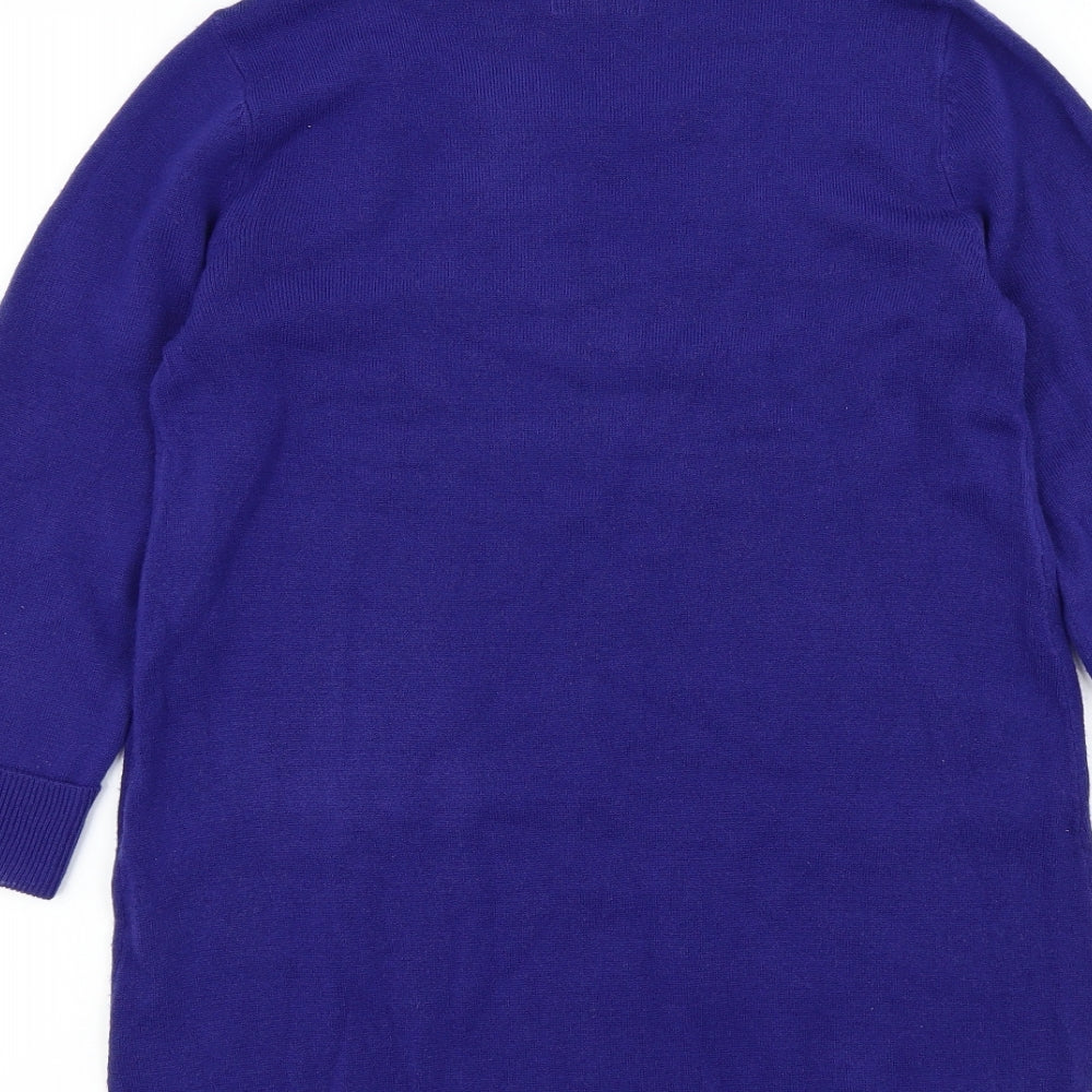 F&F Womens Blue Pullover Jumper Size 8