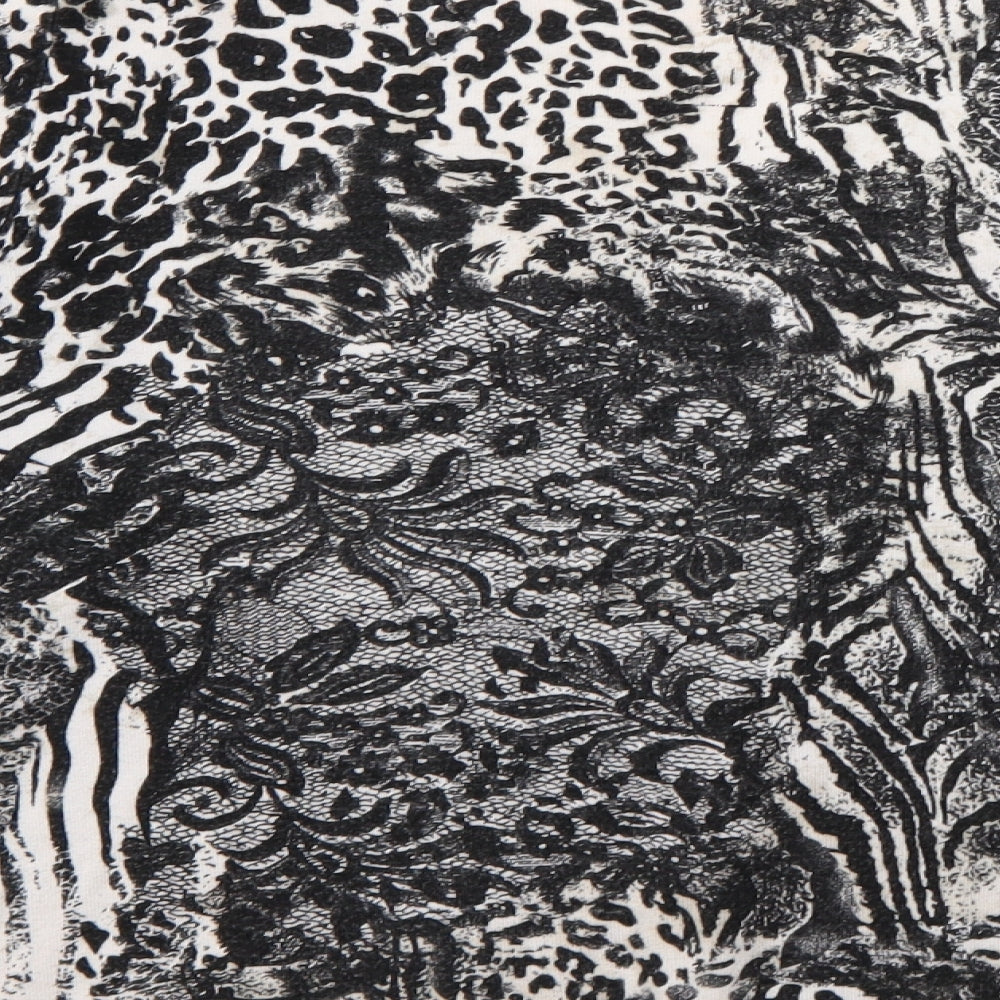 Gerry Weber Womens Grey Animal Print Basic Blouse Size 14